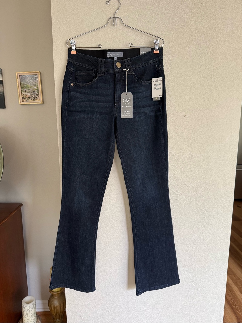 Wit & Wisdom Dark Indigo itty bitty Bootcut Jeans